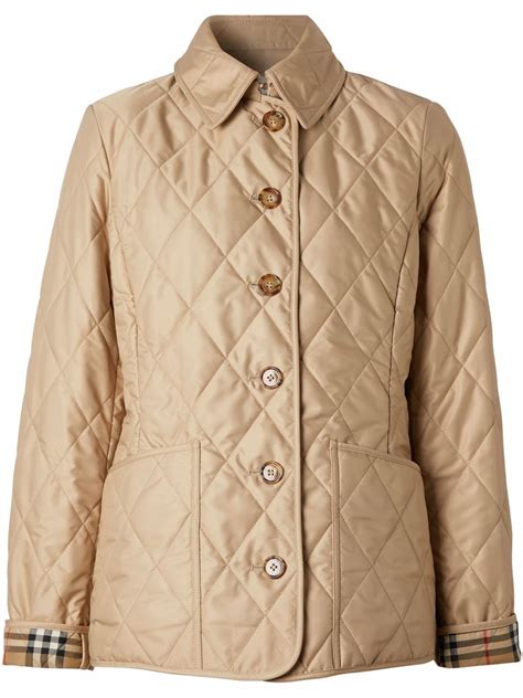 burberry button down quilted jacket|Burberry quilted jacket sale women.